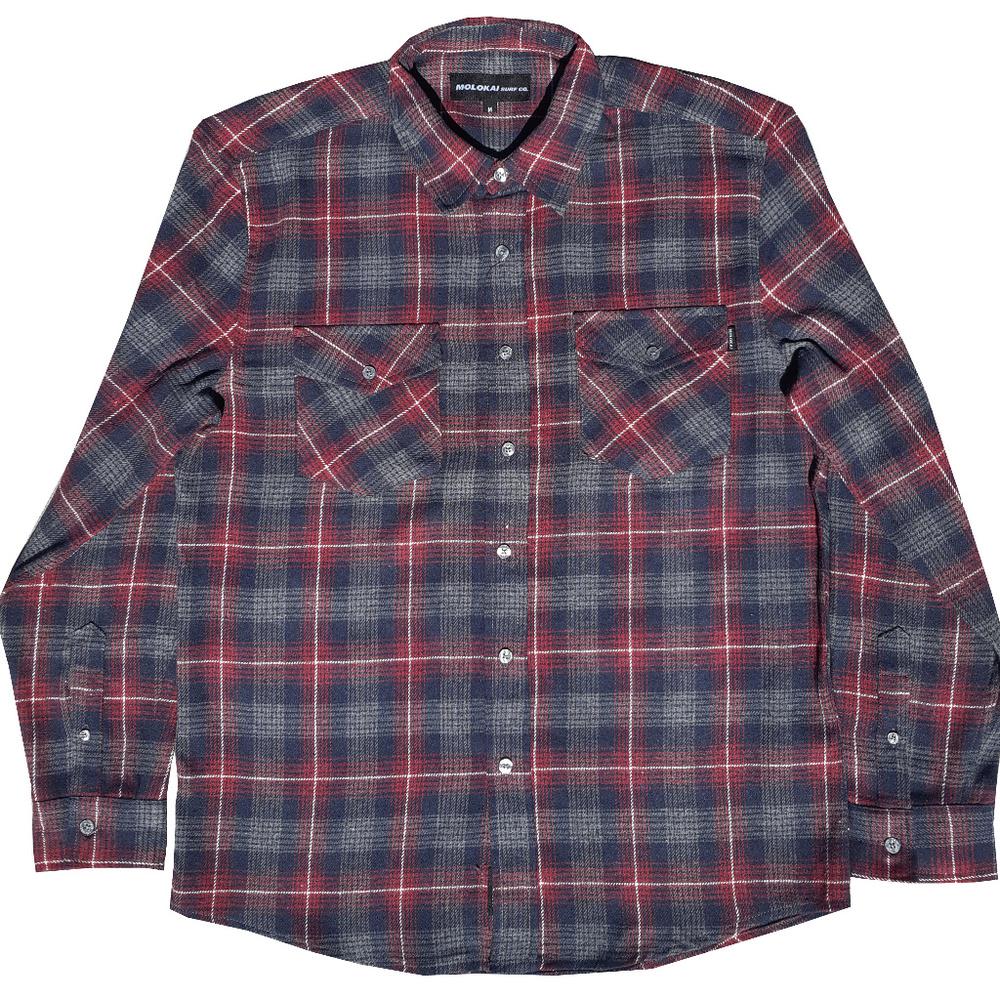 burgundy and grey flannel
